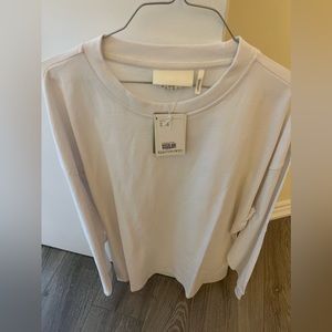 H&M White Longsleeve Crewneck